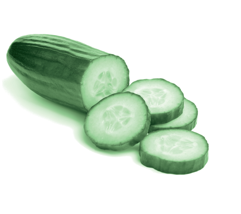 Aufgeschnittene grüne Gurke