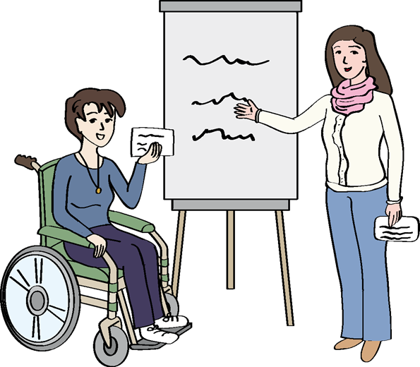 Zwei Menschen am Flipchart