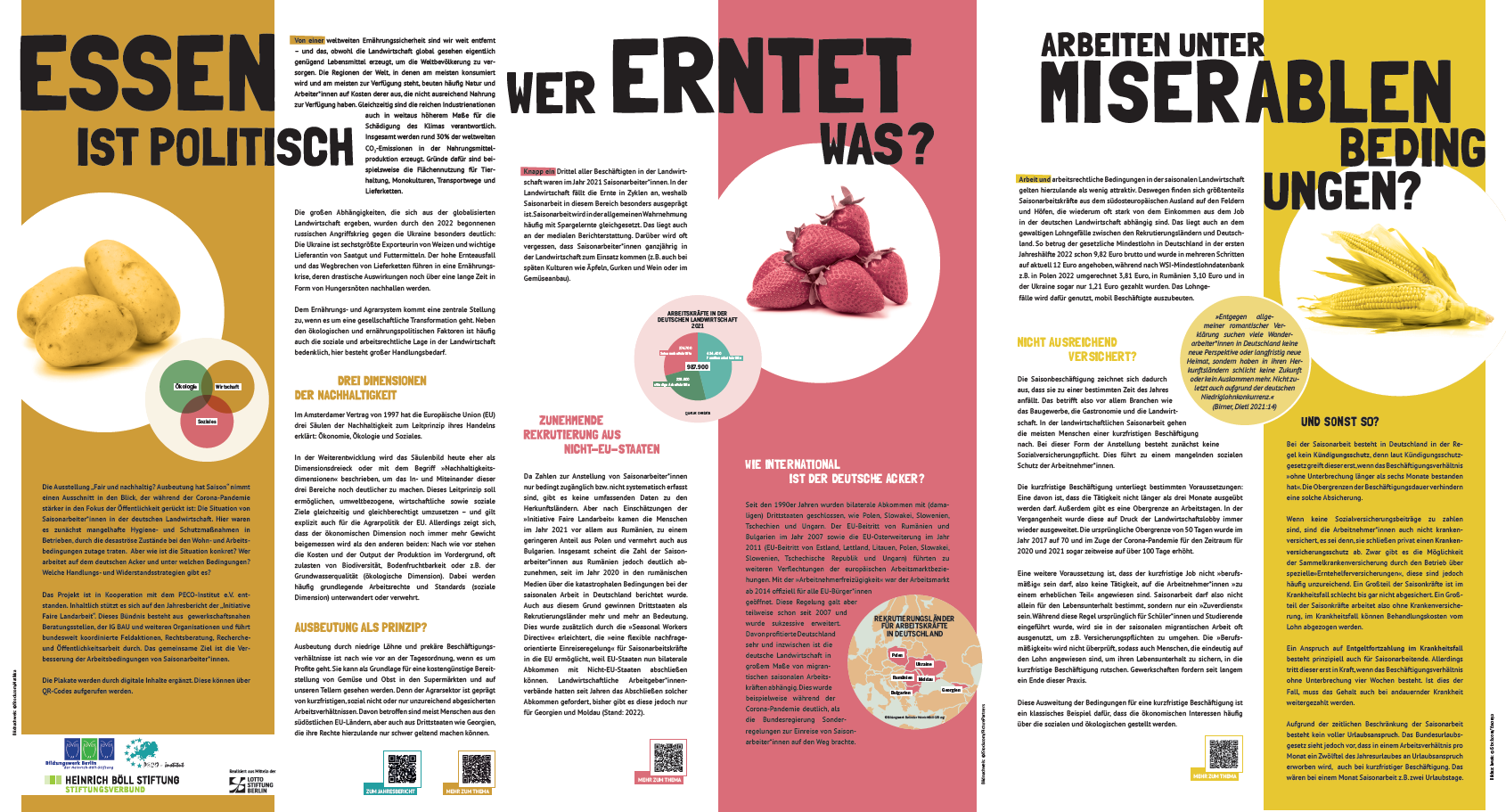 Drei Ausstellungstafeln