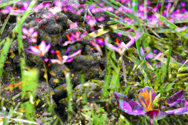 Krokusse im Garten