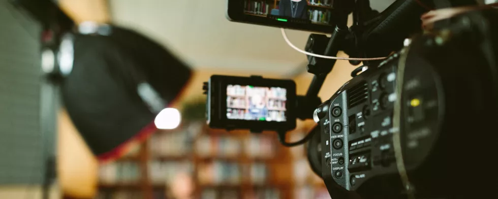 Video camera on set