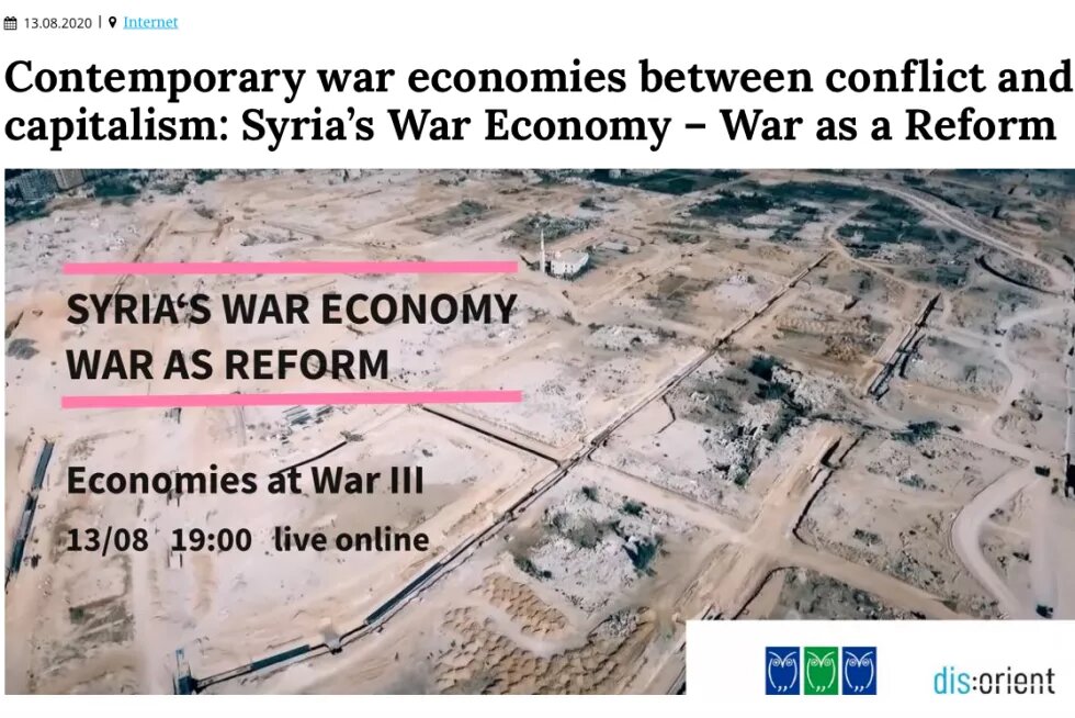 Veranstaltungsplakat War Economies III