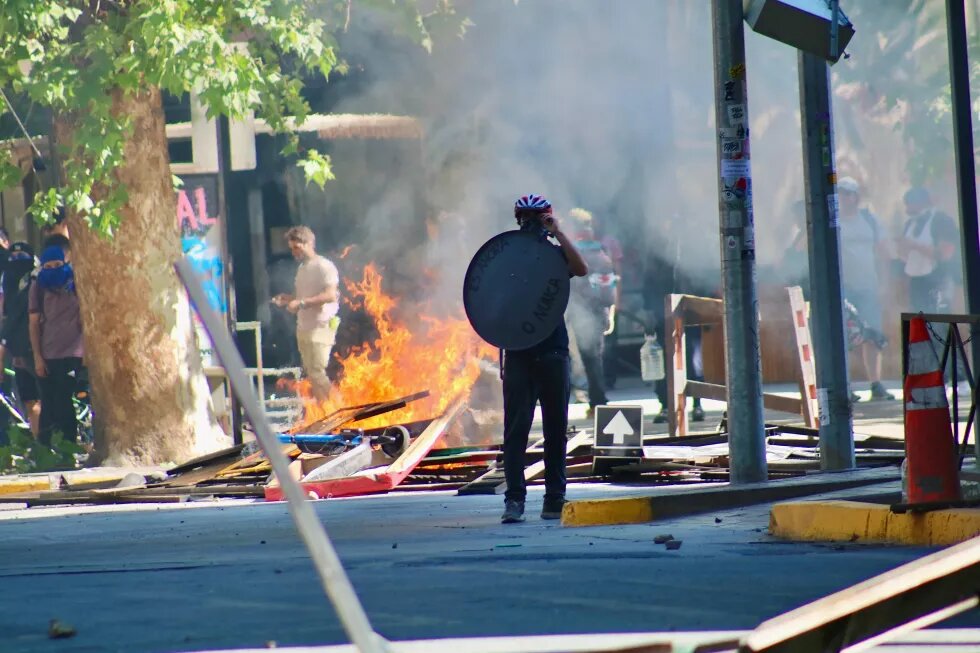 Straßenbarrikaden in Chile 2019 Straßenbarrikaden in Chile 2019