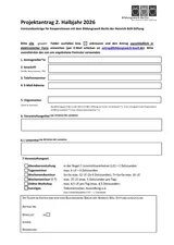 Projektantrag 2. Halbjahr 2026